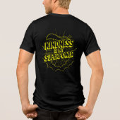 Kindness is My Superpower Neon Comic Style Design Tri-Blend Shirt (Achterkant)