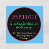 "Kindness is ook besmettelijk" Kindness Kaarten Vierkante Visitekaartje (Achterkant)