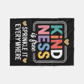 Kindness Is Sprinkle It Everywhere Motivational  Fleece Deken (Voorkant (Horizontaal))