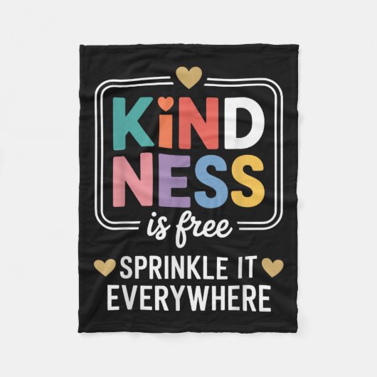 Kindness Is Sprinkle It Everywhere Motivational  Fleece Deken (Voorkant)