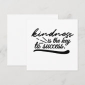 Kindness is the key to success quote kaart (Voorkant / Achterkant)