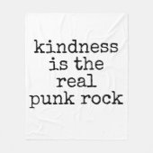 Kindness Is The Real Punk Rock Fleece Deken (Voorkant)