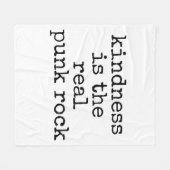 Kindness Is The Real Punk Rock Fleece Deken (Voorkant (Horizontaal))
