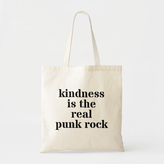 Kindness Is The Real Punk Rock Tote Bag (Voorkant)