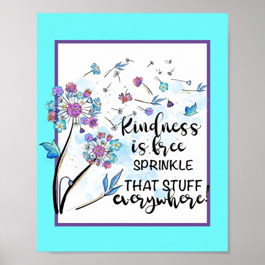 Kindness is vrij Poster (Voorkant)