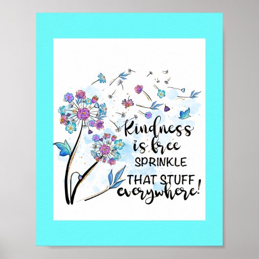 Kindness is vrij Poster (Voorkant)