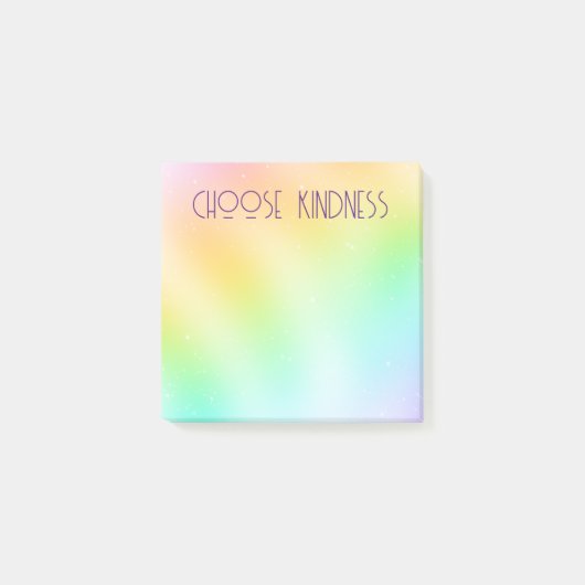 "Kindness kiezen" kleurrijk pastel Post-it® Notes (Voorkant)