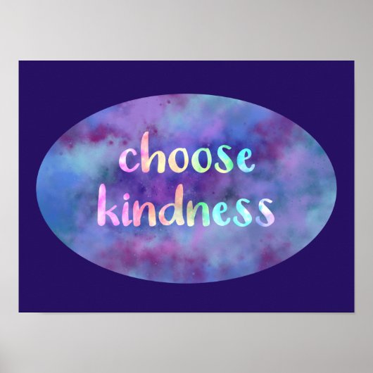 "Kindness kiezen" Nebula Poster (Voorkant)
