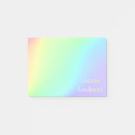 "Kindness kiezen" pasteelregenboog esthetisch Post-it® Notes