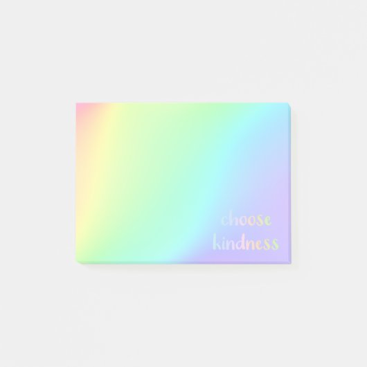"Kindness kiezen" pasteelregenboog esthetisch Post-it® Notes (Voorkant)