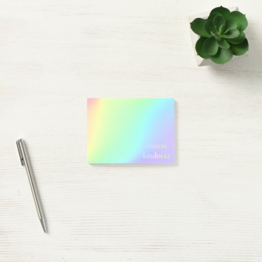 "Kindness kiezen" pasteelregenboog esthetisch Post-it® Notes (Kantoor)