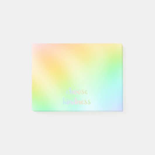 Kindness kiezen — pastel kleurrijk post-it® notes (Voorkant)
