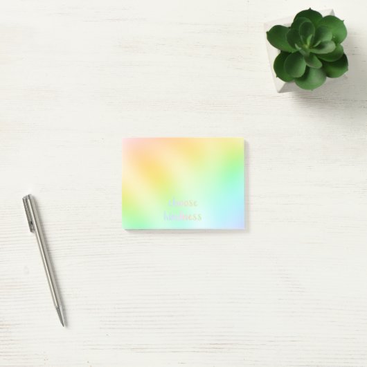 Kindness kiezen — pastel kleurrijk post-it® notes (Kantoor)