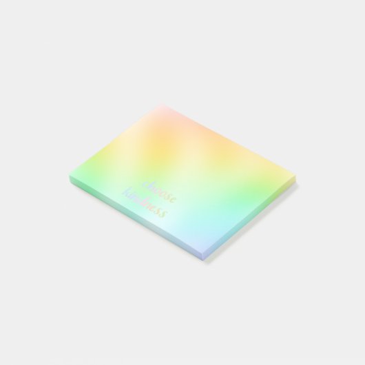 Kindness kiezen — pastel kleurrijk post-it® notes (Schuin)