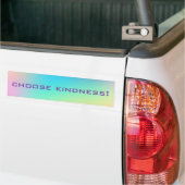"Kindness kiezen" pastelregenbooggradiënt Bumpersticker (Op Truck)