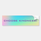 "Kindness kiezen" pastelregenbooggradiënt Bumpersticker (Voorkant)
