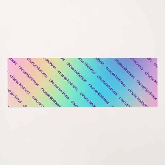 "Kindness kiezen" pastelregenbooggradiënt Yogamat (Achterkant (horizontaal))