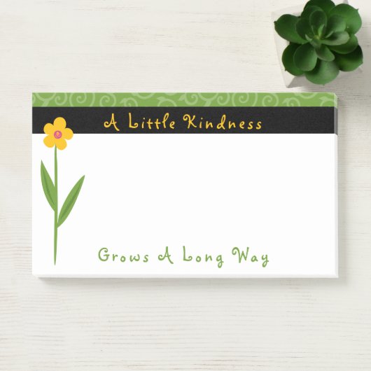 Kindness kweekt bloemen Inspirerend 10 x 6 Post-it® Notes (Kantoor)