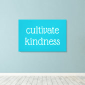 Kindness kweken in AI Aqua Canvas Art Afdruk (Insitu (Houten vloer))