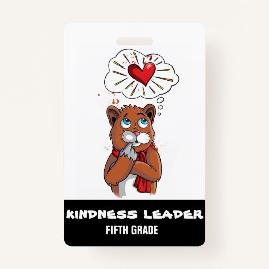 Kindness Leader Label Badge Pass Vijfde graad lera (Voorkant)
