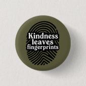 Kindness Leaves Fingerprints Ronde Button 3,2 Cm (Voorkant)