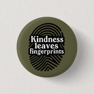 Kindness Leaves Fingerprints Ronde Button 3,2 Cm