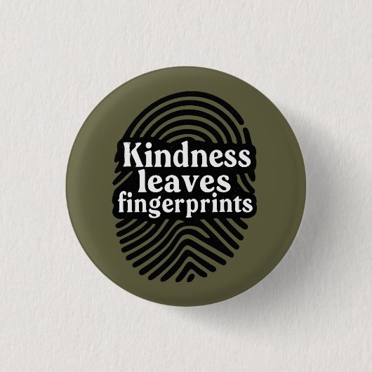 Kindness Leaves Fingerprints Ronde Button 3,2 Cm (Voorkant)