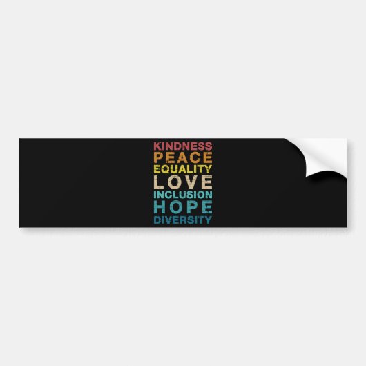 Kindness love diversity LGBT pride Bumpersticker (Voorkant)