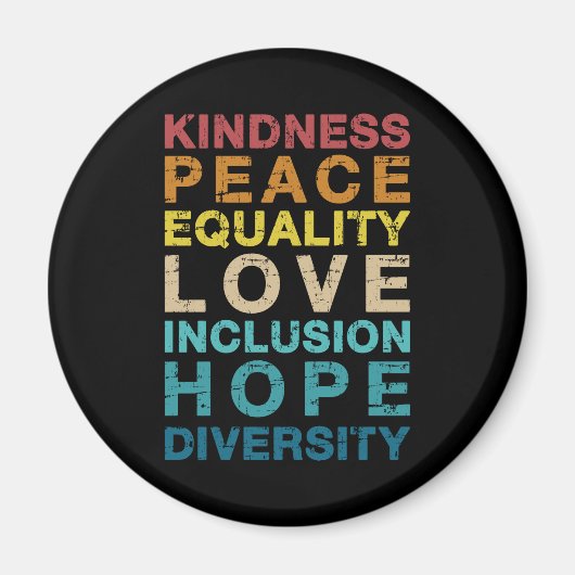 Kindness love diversity  LGBT pride Magneet (Voorkant)