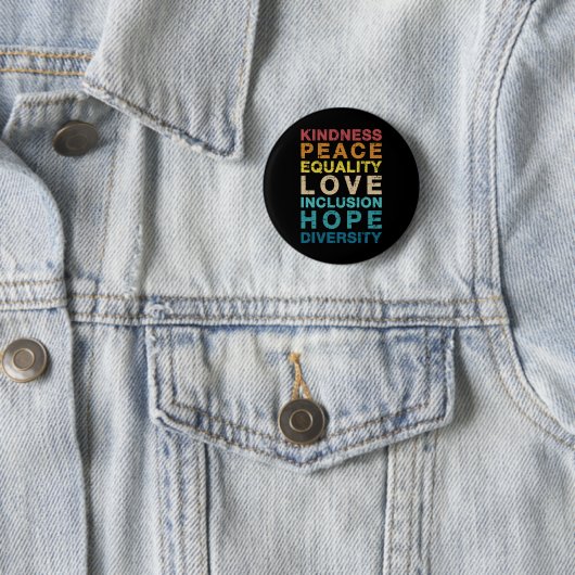 Kindness love diversity LGBT pride Ronde Button 5,7 Cm (In situ)