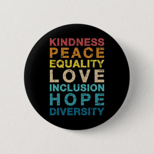 Kindness love diversity LGBT pride Ronde Button 5,7 Cm