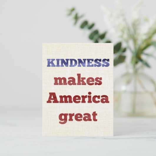 Kindness maakt Amerika geweldig Briefkaart (Staand voorkant)