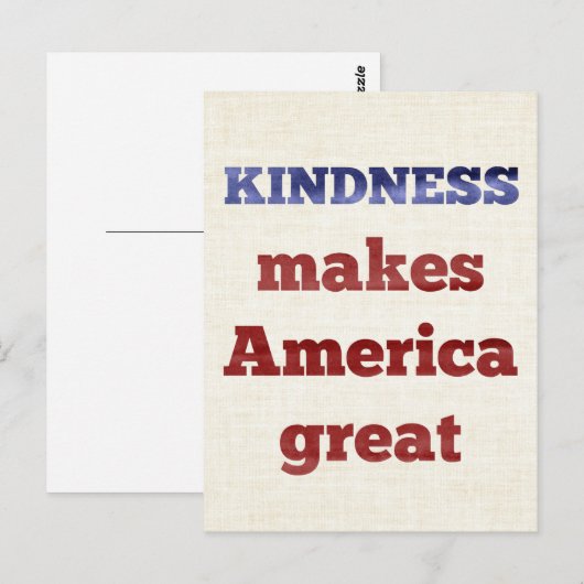 Kindness maakt Amerika geweldig Briefkaart (Voorkant / Achterkant)