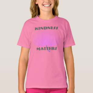 Kindness Matter Open Petals Roze Vloer T-shirt