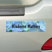 Kindness Matters bumper stickers Blue Floral (Op auto)