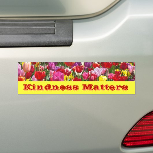 Kindness Matters bumper stickers Tulp Flowers (Op auto)