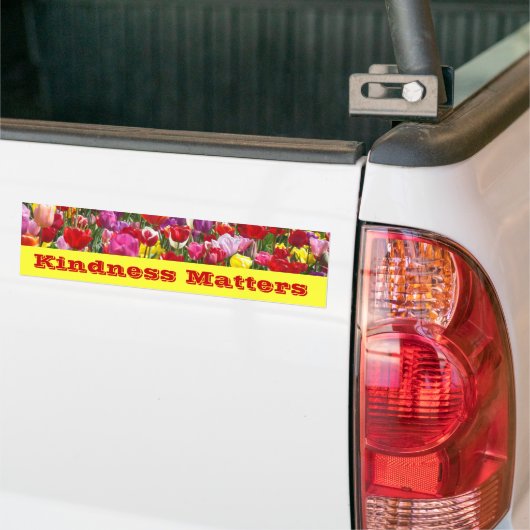 Kindness Matters bumper stickers Tulp Flowers (Op Truck)