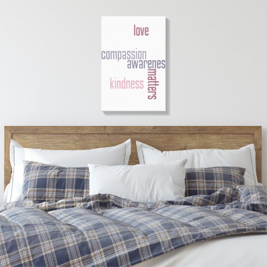 Kindness Matters Canvas Afdruk (Insitu (Slaapkamer))