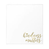 Kindness Matters Gold Heart inspirerend quote Notitieblok (Voorkant)