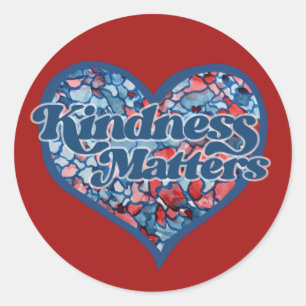 Kindness Matters hart Ronde Sticker
