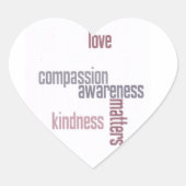 Kindness Matters Hart Sticker (Voorkant)