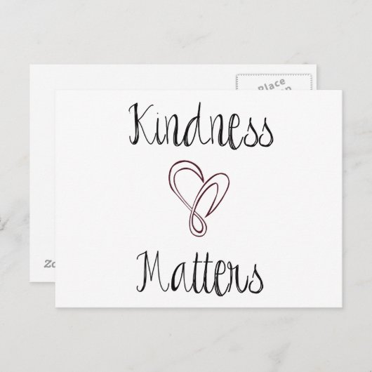 Kindness Matters Heart Briefkaart (Voorkant / Achterkant)