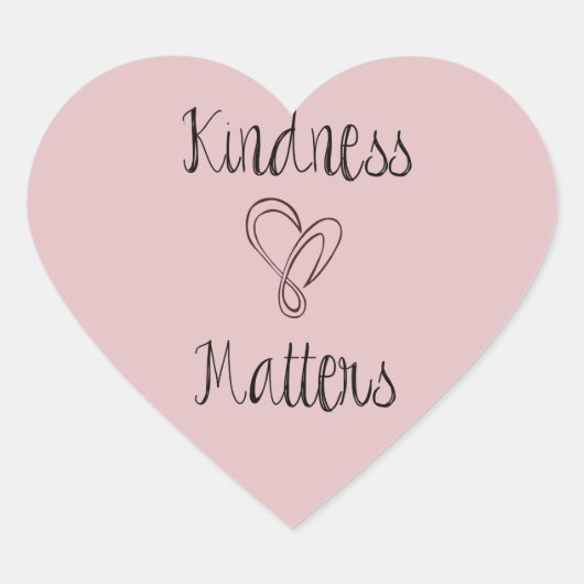 Kindness Matters Heart Hart Sticker (Voorkant)