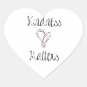 Kindness Matters Heart Hart Sticker (Voorkant)
