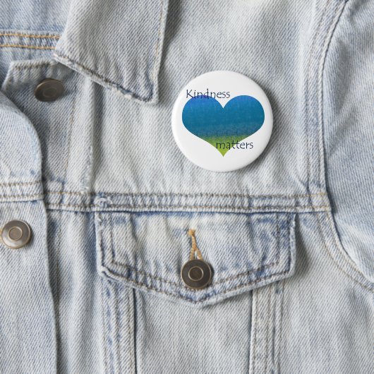Kindness Matters Heart Ronde Button 5,7 Cm (In situ)