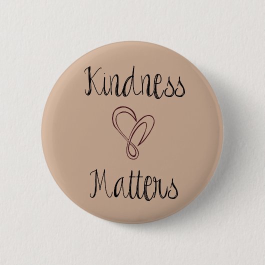 Kindness Matters Heart Ronde Button 5,7 Cm (Voorkant)