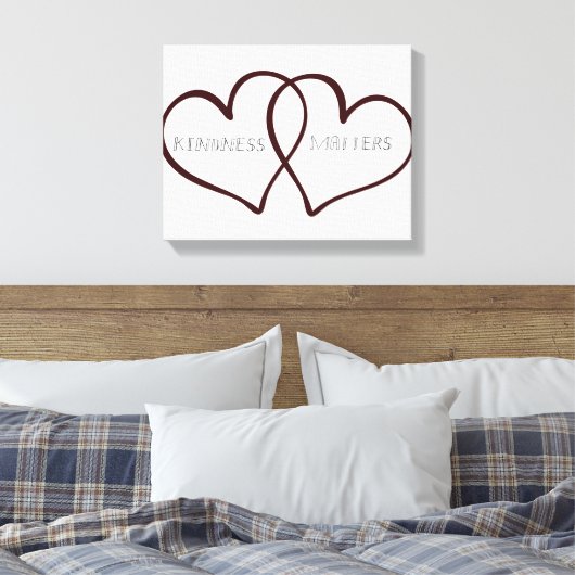 Kindness Matters Hearts Canvas Afdruk (Insitu (Slaapkamer))