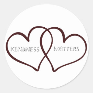 Kindness Matters Hearts Ronde Sticker