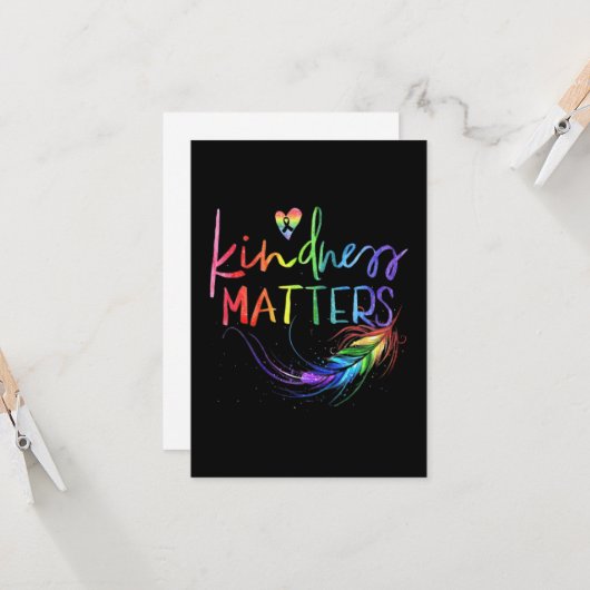 Kindness Matters Kaart (Voorkant / Achterkant in situ)