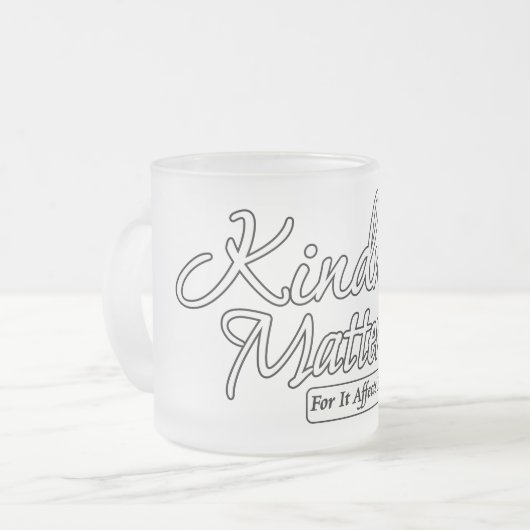 Kindness Matters Matglas Koffiemok (Voorkant links)
